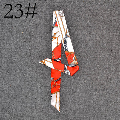 Pañuelo de Seda Largo con Lazo Decorativo Envuelto en la Asa - Image 23