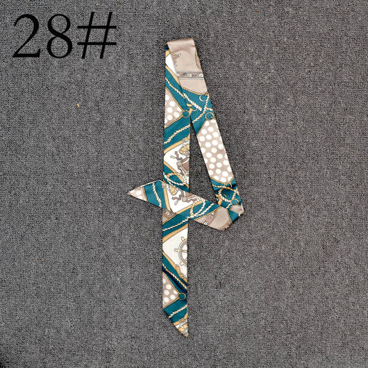 Pañuelo de Seda Largo con Lazo Decorativo Envuelto en la Asa - Image 28