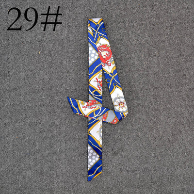 Pañuelo de Seda Largo con Lazo Decorativo Envuelto en la Asa - Image 29