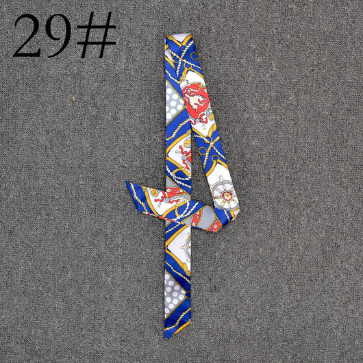 Pañuelo de Seda Largo con Lazo Decorativo Envuelto en la Asa - Image 29