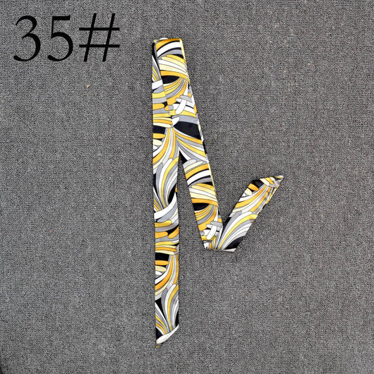 Pañuelo de Seda Largo con Lazo Decorativo Envuelto en la Asa - Image 35