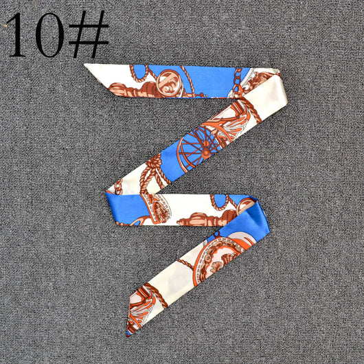 Pañuelo de Seda Largo con Lazo Decorativo Envuelto en la Asa - Image 10