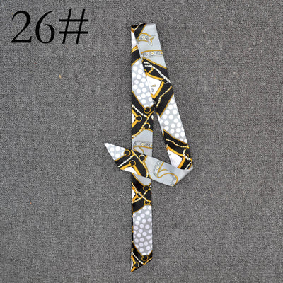 Pañuelo de Seda Largo con Lazo Decorativo Envuelto en la Asa - Image 26