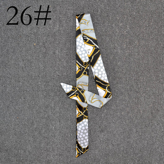 Pañuelo de Seda Largo con Lazo Decorativo Envuelto en la Asa - Image 26
