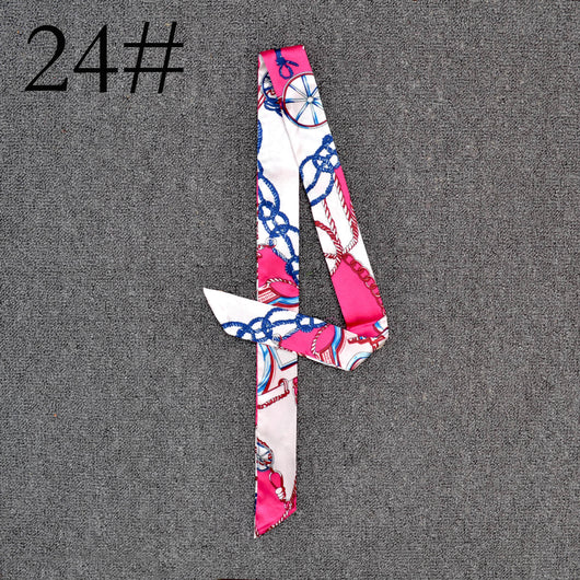 Pañuelo de Seda Largo con Lazo Decorativo Envuelto en la Asa - Image 24
