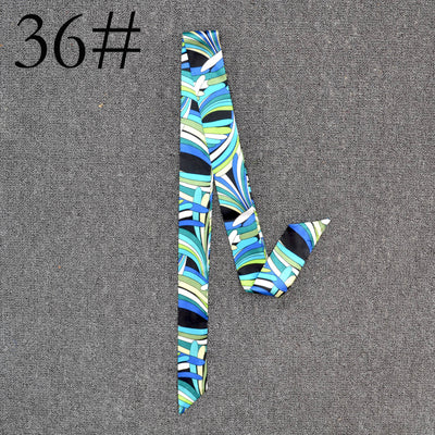 Pañuelo de Seda Largo con Lazo Decorativo Envuelto en la Asa - Image 36