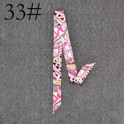 Pañuelo de Seda Largo con Lazo Decorativo Envuelto en la Asa - Image 33
