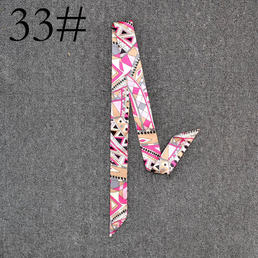 Pañuelo de Seda Largo con Lazo Decorativo Envuelto en la Asa - Image 33