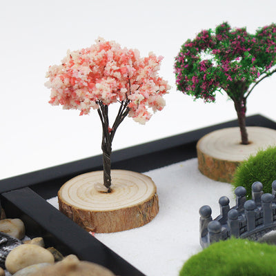 Jardín Zen con Arena y Figura Buda - Decoración Miniatura de Resina - Image 9