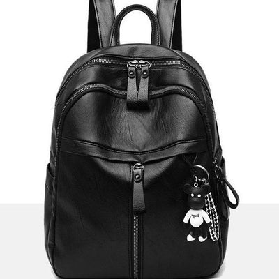 Mochila de Cuero PU Casual con Gran Capacidad - Image 8
