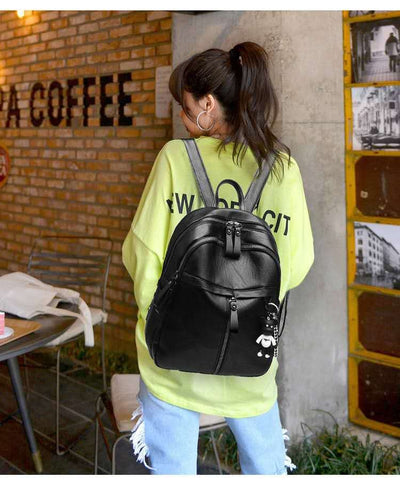 Mochila de Cuero PU Casual con Gran Capacidad - Image 5
