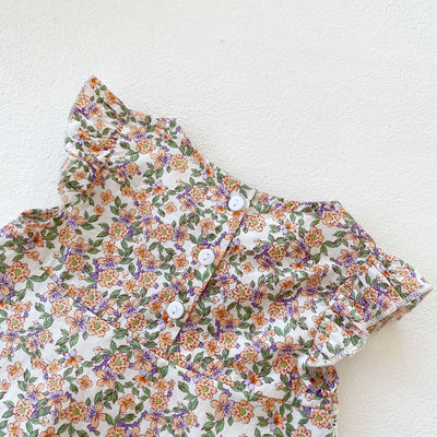 Conjunto de Ropa para Bebé Niña Floral con Bloomers Blancos - 2 Piezas - Image 10
