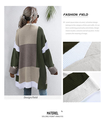 Cardigan Tejido Grueso Otoño Invierno para Mujer - Abrigo Elegante Aroma Delicado - Image 4