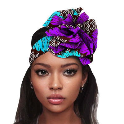 Pañuelo Estampado Africano en Algodón Batik - Flor Tradicional