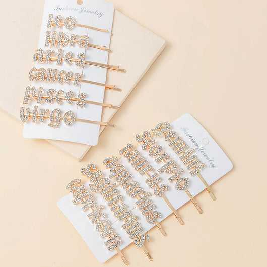 Pinza de Cabello Personalizada con Letras - Accesorios DIY Constelación - Image 26