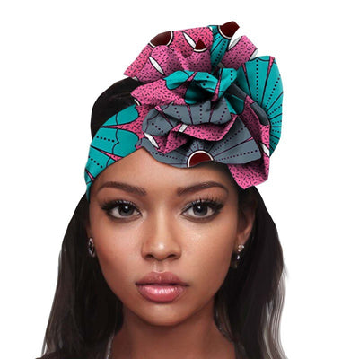 Pañuelo Estampado Africano en Algodón Batik - Flor Tradicional - Image 6