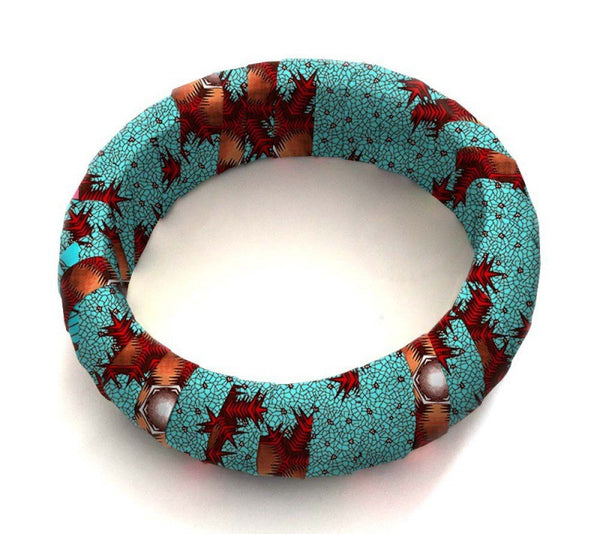 Pulsera Étnica Africana Retro con Estampado Audaz y Diseño Exagerado