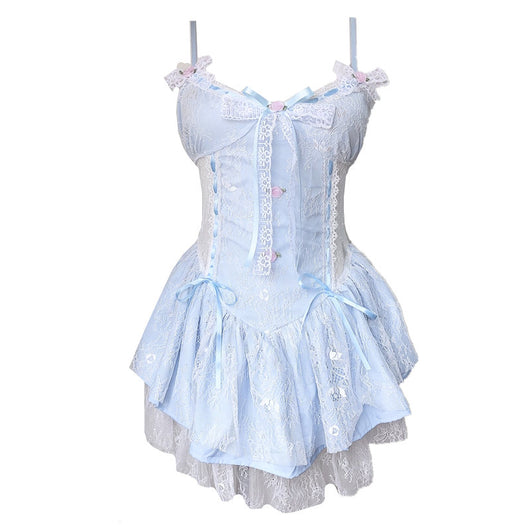 Vestido Hueco Sexy de Encaje con Tirantes - Falda Verano Girly - Image 4