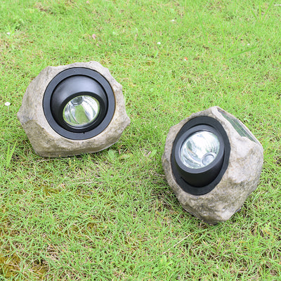 Lámpara Solar de Piedra para Jardín - Iluminación LED Exterior Decorativa