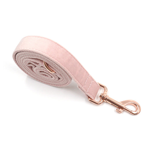 Collar y Correa para Mascotas Terciopelo Oro Rosa - Image 10