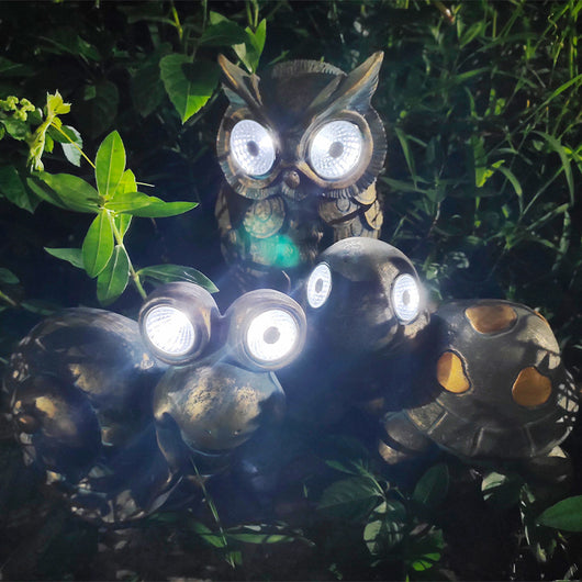 Luz Solar Decorativa Jardín - Figuras LED Búho, Tortuga y Caracol - Image 2