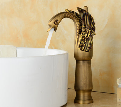 Grifo de Lavamanos Cobre Antiguo para Baño - Elegancia Clásica - Image 2