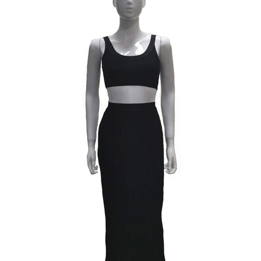 Conjunto Sexy de Dos Piezas: Chaleco Corto y Falda de Cadera - Image 9
