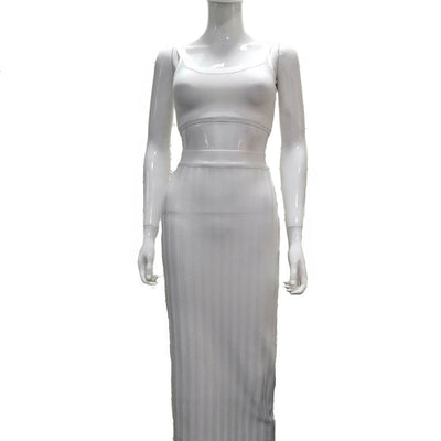 Conjunto Sexy de Dos Piezas: Chaleco Corto y Falda de Cadera - Image 13