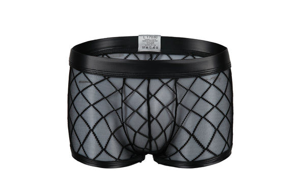 Bóxer Transparente de Diamantes para Hombre - Malla Sensual