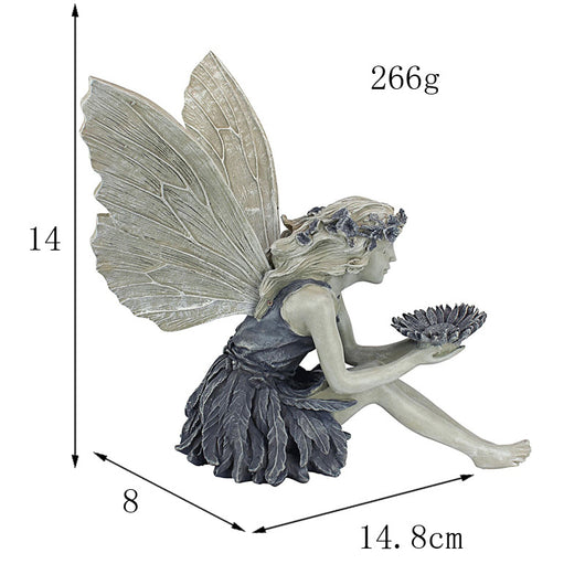 Estatua de Hada Sentada para Jardín - Decoración Resina Artesanal - Image 8