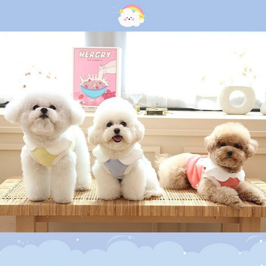 Chaleco Suave con Bordado de Nubes para Perros