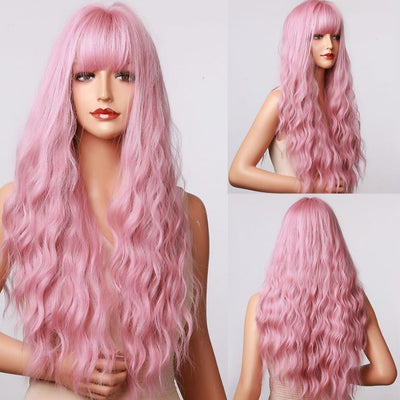 Peluca Larga Rizada con Ondas Voluminosas - Cabello Sintético Rizos Naturales - Image 3