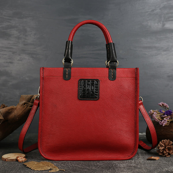 Bolso Bandolera de Cuero Genuino Primera Capa - Estilo Mensajero Clásico