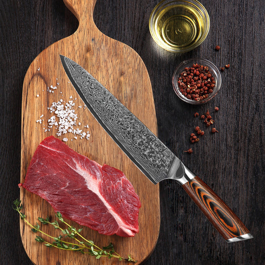 Cuchillo Chef Damasco 8 Pulgadas - Profesional para Sushi - Image 3