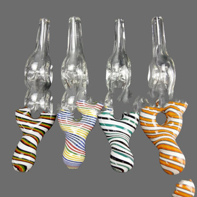 Vasos de Vidrio Rayado Multicolor - Ligeros y Portátiles - Image 6