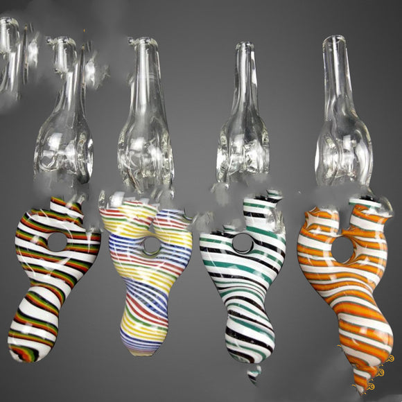 Vasos de Vidrio Rayado Multicolor - Ligeros y Portátiles