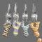 Vasos de Vidrio Rayado Multicolor - Ligeros y Portátiles