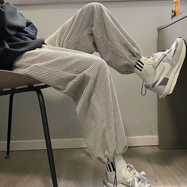 Pantalones de Pana Rectos Holgados - Estilo Casual Versátil