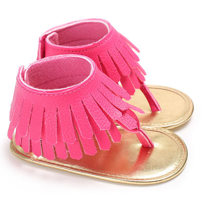 Sandalias Infantiles Multicolor con Borlas y Suela Suave para Niñas Pequeñas - Image 7
