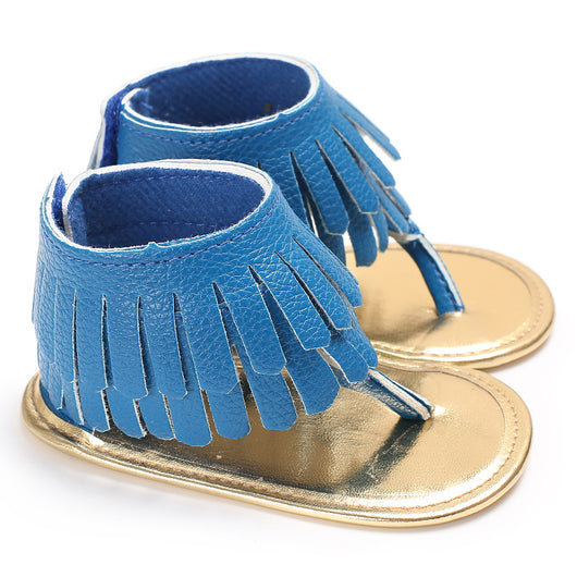Sandalias Infantiles Multicolor con Borlas y Suela Suave para Niñas Pequeñas - Image 8