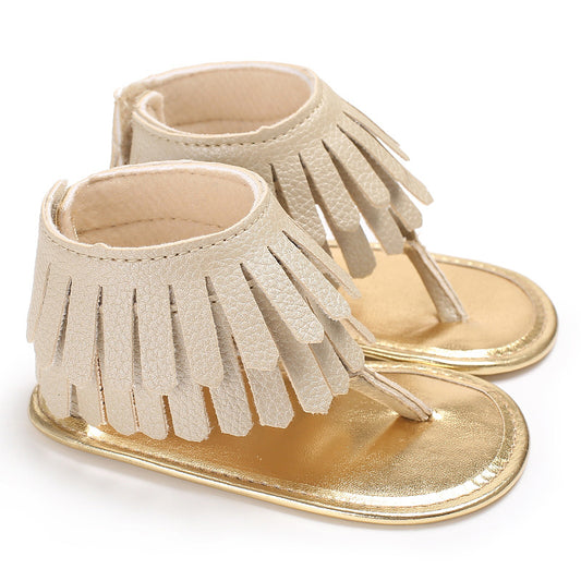 Sandalias Infantiles Multicolor con Borlas y Suela Suave para Niñas Pequeñas - Image 2