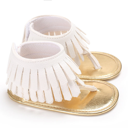 Sandalias Infantiles Multicolor con Borlas y Suela Suave para Niñas Pequeñas - Image 4
