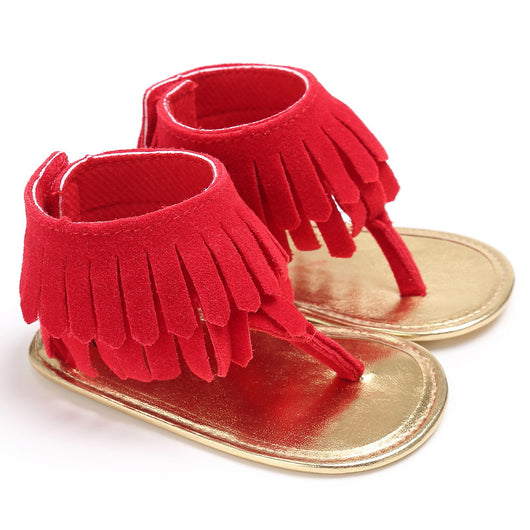 Sandalias Infantiles Multicolor con Borlas y Suela Suave para Niñas Pequeñas - Image 5