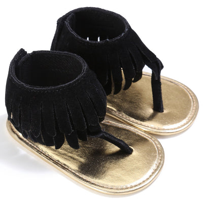 Sandalias Infantiles Multicolor con Borlas y Suela Suave para Niñas Pequeñas - Image 6