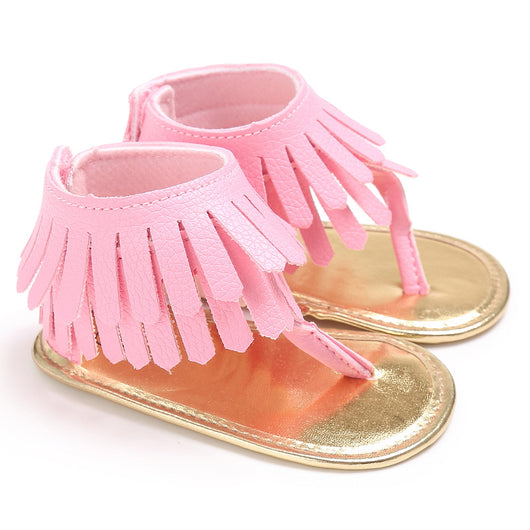 Sandalias Infantiles Multicolor con Borlas y Suela Suave para Niñas Pequeñas - Image 9