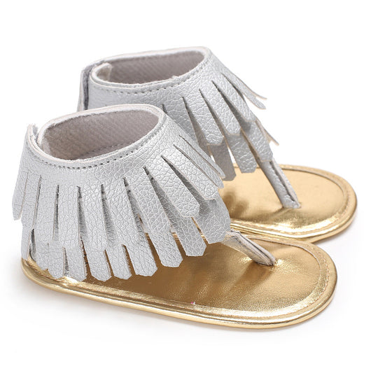 Sandalias Infantiles Multicolor con Borlas y Suela Suave para Niñas Pequeñas - Image 10