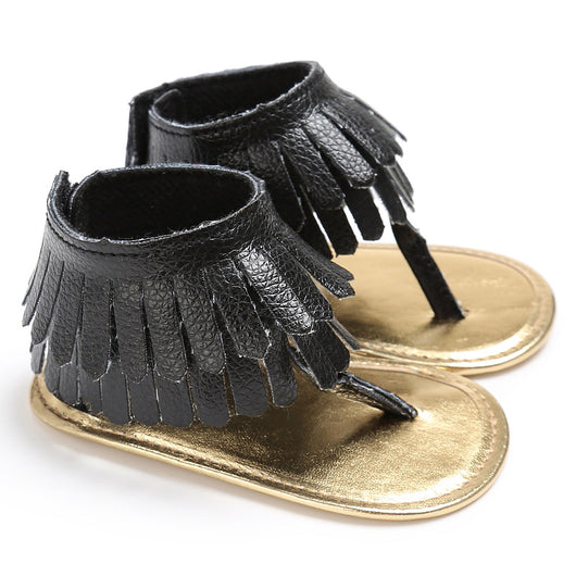Sandalias Infantiles Multicolor con Borlas y Suela Suave para Niñas Pequeñas - Image 13