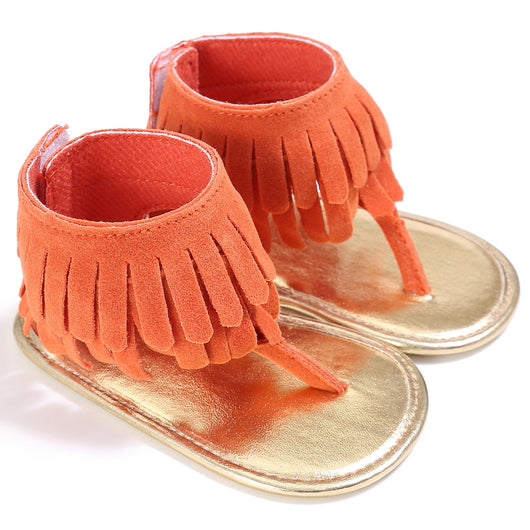 Sandalias Infantiles Multicolor con Borlas y Suela Suave para Niñas Pequeñas - Image 15