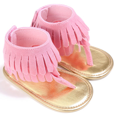 Sandalias Infantiles Multicolor con Borlas y Suela Suave para Niñas Pequeñas - Image 14