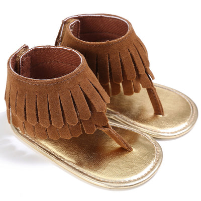 Sandalias Infantiles Multicolor con Borlas y Suela Suave para Niñas Pequeñas - Image 16